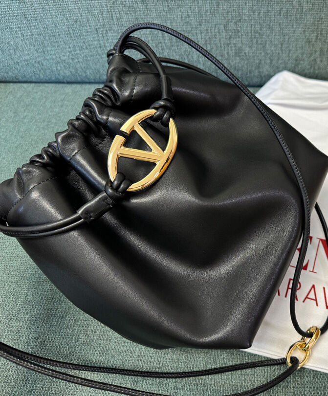 Valentino Vlogo Pouf Nappa Leather Pouch